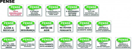 PLACAS DE SINALIZAÇÃO